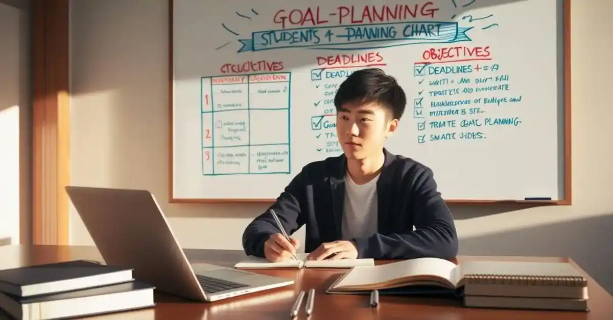 Imagem destacada. Esta imagem serve como uma representação visual clara da organização e do foco necessários para alcançar sucesso acadêmico.