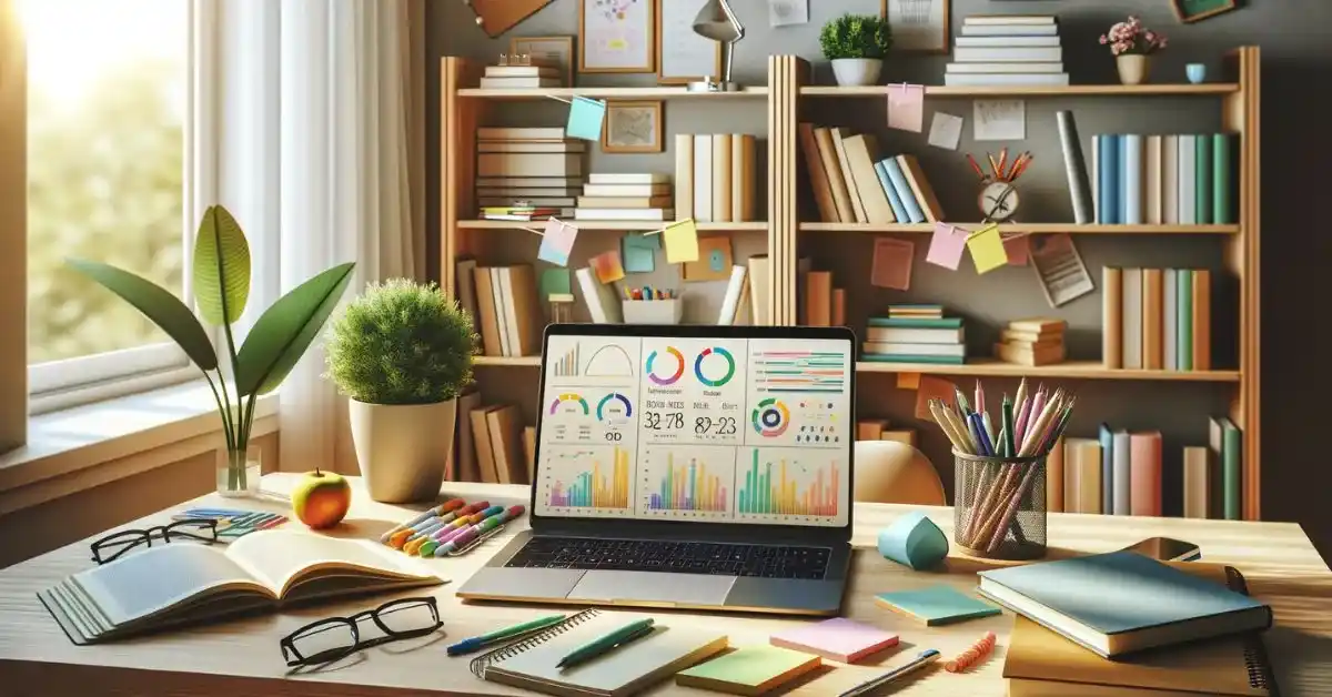 Imagem destacada. Um laptop sobre uma mesa.