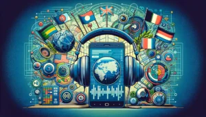 Imagem destacada. Uma imagem que simboliza a integração de tecnologia e aprendizado de idiomas.